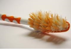 orange tooth brush